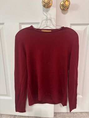 Paul Stewart size small women’s wool Classic Crewneck Sweater - Deep Burgundy